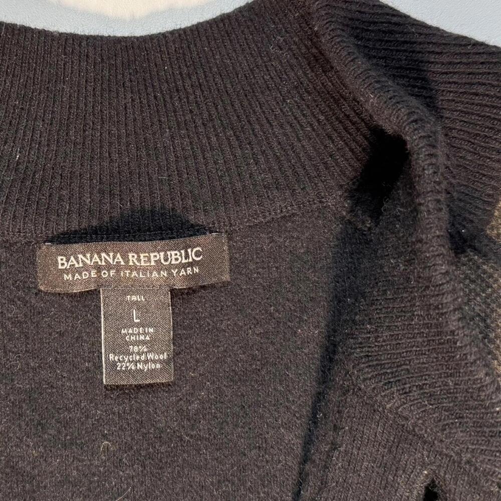 Men's Banana Republic Bomber Sweater Jacket Size Large Tall - Picture 8 of 9